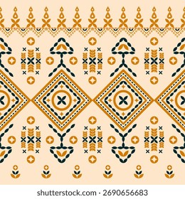 Southwest native seamless pattern ethnic tribal Aztec geometric Navajo Native American fabric colorful design vector for textile printing