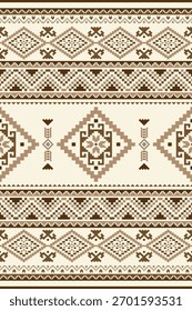 Sudoeste nativo sem emenda padrão étnico tribal asteca pixel art geométrico Navajo nativo americano tecido colorido vetor de design para impressão têxtil