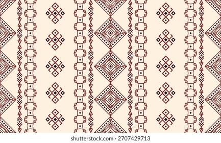 Southwest native seamless pattern ethnic tribal Aztec geometric Navajo Native American fabric earth tone design vector for textile printing