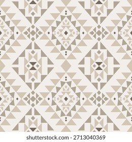 Vector nativo del diseño del tono de tierra de la tela nativa americana de Navajo geométrica azteca tribal étnica del patrón inconsútil del suroeste para la impresión textil