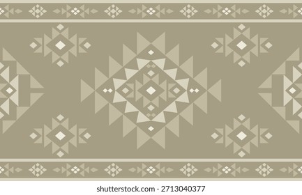 Vector nativo del diseño del tono de tierra de la tela nativa americana de Navajo geométrica azteca tribal étnica del patrón inconsútil del suroeste para la impresión textil