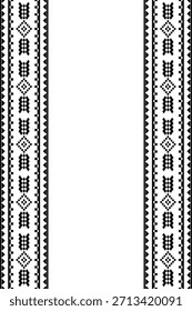 Patrón inconsútil nativo suroeste étnico tribal azteca pixel art geométrico Navajo Tela nativa americana Vector de diseño en blanco y negro para la impresión textil