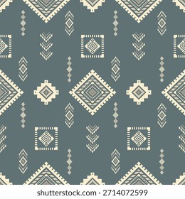 Vector nativo del diseño del tono de tierra de la tela nativa americana de Navajo geométrica azteca tribal étnica del patrón inconsútil del suroeste para la impresión textil