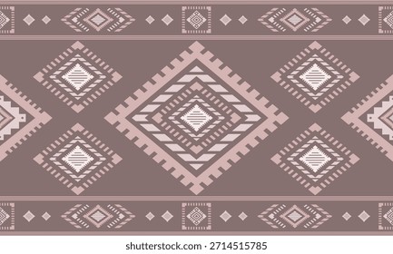 Vector nativo del diseño del tono de tierra de la tela nativa americana de Navajo geométrica azteca tribal étnica del patrón inconsútil del suroeste para la impresión textil