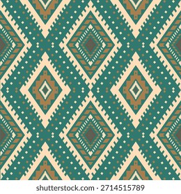 Vector nativo del diseño del tono de tierra de la tela nativa americana de Navajo geométrica azteca tribal étnica del patrón inconsútil del suroeste para la impresión textil