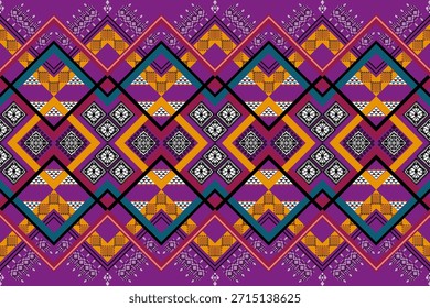 Vector de diseño colorido de tela nativa americana nativa navajo geométrica azteca de patrón inconsútil étnico nativo del suroeste para la impresión textil
