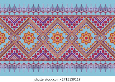 Vector de diseño colorido de tela nativa americana nativa navajo geométrica azteca de patrón inconsútil étnico nativo del suroeste para la impresión textil