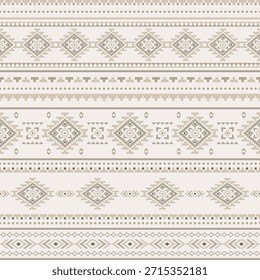 Vector nativo del diseño del tono de tierra de la tela nativa americana de Navajo geométrica azteca tribal étnica del patrón inconsútil del suroeste para la impresión textil