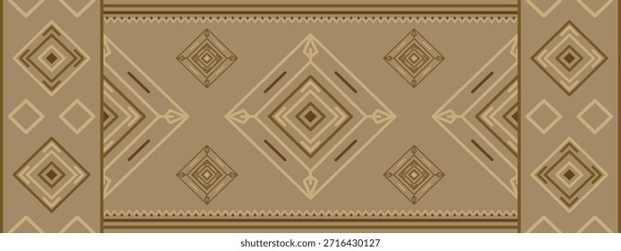 Vector nativo del diseño del tono de tierra de la tela nativa americana de Navajo geométrica azteca tribal étnica del patrón inconsútil del suroeste para la impresión textil