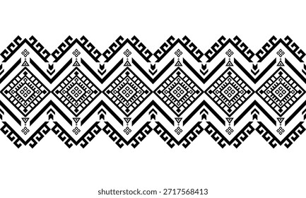 Patrón nativo del suroeste sin fisuras étnico tribal azteca geométrica Navajo Tela nativa americana Vector de diseño en blanco y negro para la impresión textil
