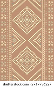 Sudoeste nativo sem costura padrão étnico tribal asteca pixel art geométrico Navajo nativo americano tecido terráqueo vetor de design para impressão têxtil