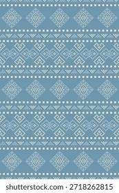 Patrón nativo del suroeste sin fisuras étnico tribal azteca pixel art geométrico Navajo Tela nativa americana Vector de diseño de tonos de tierra para la impresión textil