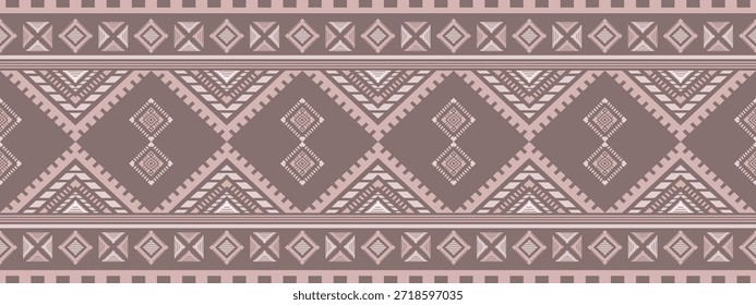 Vector nativo del diseño del tono de tierra de la tela nativa americana de Navajo geométrica azteca tribal étnica del patrón inconsútil del suroeste para la impresión textil