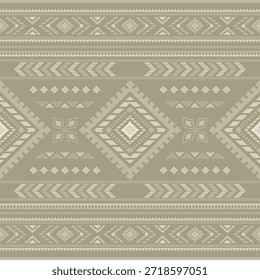 Vector nativo del diseño del tono de tierra de la tela nativa americana de Navajo geométrica azteca tribal étnica del patrón inconsútil del suroeste para la impresión textil