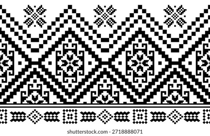 Patrón nativo del suroeste sin fisuras étnico tribal azteca geométrica Navajo Tela nativa americana Vector de diseño en blanco y negro para la impresión textil