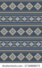 Vector nativo del diseño del tono de tierra de la tela nativa americana de Navajo geométrica azteca tribal étnica del patrón inconsútil del suroeste para la impresión textil