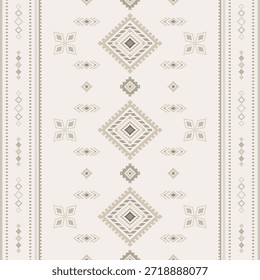 Vector nativo del diseño del tono de tierra de la tela nativa americana de Navajo geométrica azteca tribal étnica del patrón inconsútil del suroeste para la impresión textil