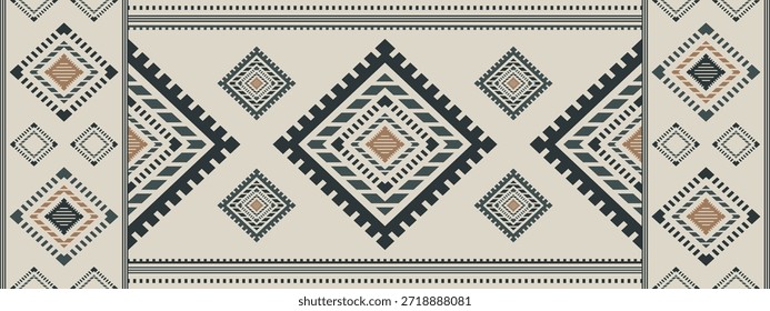 Sudoeste nativo sem emenda padrão étnico tribal asteca geométrica Navajo nativo americano tecido terráqueo vetor de design para impressão têxtil