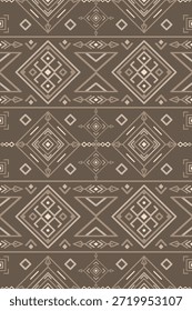 Vector nativo del diseño del tono de tierra de la tela nativa americana de Navajo geométrica azteca tribal étnica del patrón inconsútil del suroeste para la impresión textil