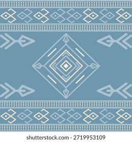 Vector nativo del diseño del tono de tierra de la tela nativa americana de Navajo geométrica azteca tribal étnica del patrón inconsútil del suroeste para la impresión textil