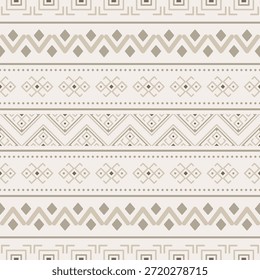 Vector nativo del diseño del tono de tierra de la tela nativa americana de Navajo geométrica azteca tribal étnica del patrón inconsútil del suroeste para la impresión textil