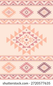 Vector nativo del diseño del tono de tierra de la tela nativa americana de Navajo geométrica azteca tribal étnica del patrón inconsútil del suroeste para la impresión textil
