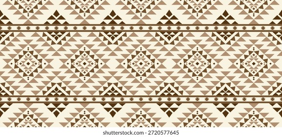 Vector nativo del diseño del tono de tierra de la tela nativa americana de Navajo geométrica azteca tribal étnica del patrón inconsútil del suroeste para la impresión textil