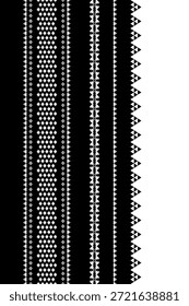 Patrón nativo del suroeste sin fisuras étnico tribal azteca geométrica Navajo Tela nativa americana Vector de diseño en blanco y negro para la impresión textil