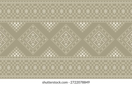 Vector nativo del diseño del tono de tierra de la tela nativa americana de Navajo geométrica azteca tribal étnica del patrón inconsútil del suroeste para la impresión textil