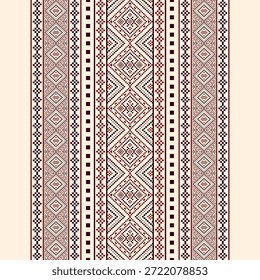 Vector nativo del diseño del tono de tierra de la tela nativa americana de Navajo geométrica azteca tribal étnica del patrón inconsútil del suroeste para la impresión textil
