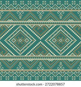 Vector nativo del diseño del tono de tierra de la tela nativa americana de Navajo geométrica azteca tribal étnica del patrón inconsútil del suroeste para la impresión textil