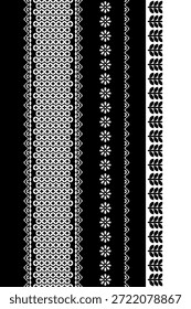 Patrón nativo del suroeste sin fisuras étnico tribal azteca geométrica Navajo Tela nativa americana Vector de diseño en blanco y negro para la impresión textil