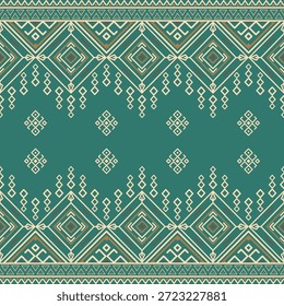 Vector nativo del diseño del tono de tierra de la tela nativa americana de Navajo geométrica azteca tribal étnica del patrón inconsútil del suroeste para la impresión textil