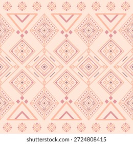 Vector nativo del diseño del tono de tierra de la tela nativa americana de Navajo geométrica azteca tribal étnica del patrón inconsútil del suroeste para la impresión textil