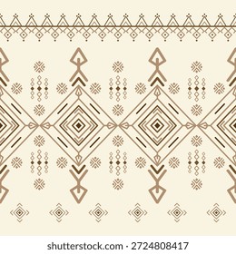 Vector nativo del diseño del tono de tierra de la tela nativa americana de Navajo geométrica azteca tribal étnica del patrón inconsútil del suroeste para la impresión textil