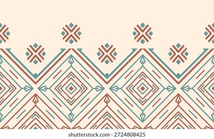 Vector nativo del diseño del tono de tierra de la tela nativa americana de Navajo geométrica azteca tribal étnica del patrón inconsútil del suroeste para la impresión textil
