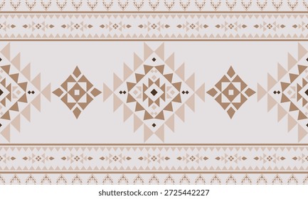 Vector nativo del diseño del tono de tierra de la tela nativa americana de Navajo geométrica azteca tribal étnica del patrón inconsútil del suroeste para la impresión textil