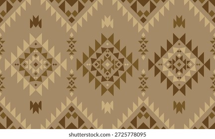Vector nativo del diseño del tono de tierra de la tela nativa americana de Navajo geométrica azteca tribal étnica del patrón inconsútil del suroeste para la impresión textil