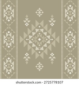 Vector nativo del diseño del tono de tierra de la tela nativa americana de Navajo geométrica azteca tribal étnica del patrón inconsútil del suroeste para la impresión textil