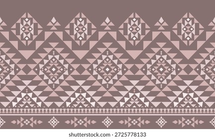 Vector nativo del diseño del tono de tierra de la tela nativa americana de Navajo geométrica azteca tribal étnica del patrón inconsútil del suroeste para la impresión textil