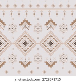 Sudoeste nativo sem emenda padrão étnico tribal asteca geométrica Navajo nativo americano tecido terráqueo vetor de design para impressão têxtil