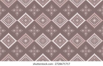 Southwest native seamless pattern ethnic tribal Aztec geometric Navajo Native American fabric earth tone design vector for textile printing