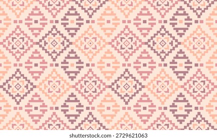 Sudoeste nativo sem costura padrão étnico tribal asteca pixel art geométrico Navajo nativo americano tecido terráqueo vetor de design para impressão têxtil