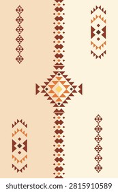 Southwest native seamless pattern ethnic tribal Aztec geometric Navajo Native American fabric earth tone design vector for textile printing