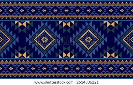 Southwest Native seamless pattern ethnic tribal Aztec geometric Navajo Native American fabric colorful design vector for textile print