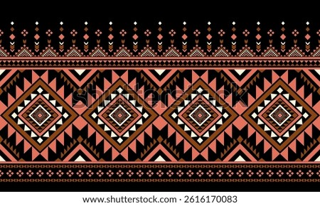 Southwest Native seamless pattern ethnic tribal Aztec geometric Navajo Native American fabric colorful design vector for textile print