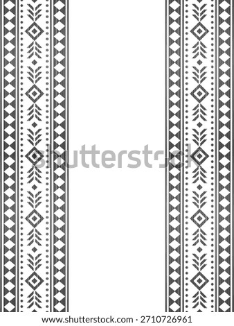Southwest native seamless pattern ethnic tribal Aztec geometric Navajo Native American fabric black and white design vector for textile printing