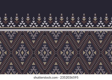 Southwest Navajo border pattern. Vector ethnic southwest geometric shape seamless pattern. Ethnic geometric pattern use for fabric, textile, home decoration elements, upholstery, wrapping, etc.