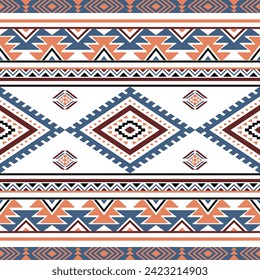 Southwest navajo native american geometric seamless pattern fabric colorful design for textile printing