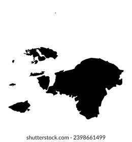 Southwest Papua province map, administrative division of Indonesia. Vector illustration.